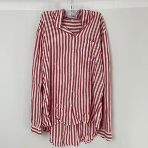 Beachlunchlounge Women’s Striped Blouse Sz XL